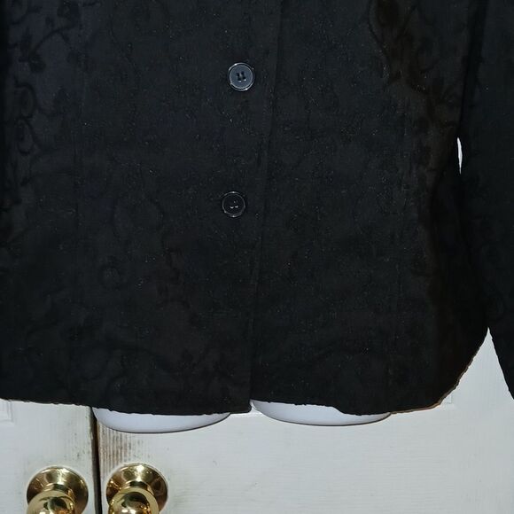 Christopher & Banks black button down lightweight jacket pockets Sz XL  NWT - Picture 2 of 7